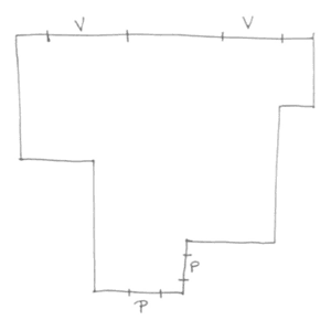 Cómo hacer un croquis - Plan Reforma - Cada estancia tendrá una o varias puertas (P) y ventanas (V)
